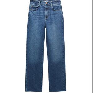 Zara High Rise Z1975 Straight Leg Jeans, size 8